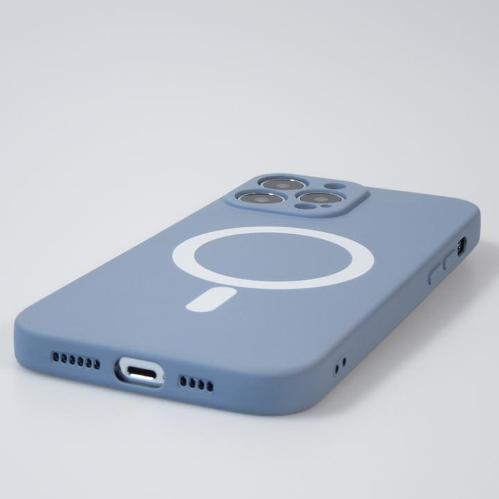 Produktbild PhoneLook Hülle Soft-Shell silikon cover mit MagSafe und Kameraschutz grau (Apple iPhone 13 Pro)