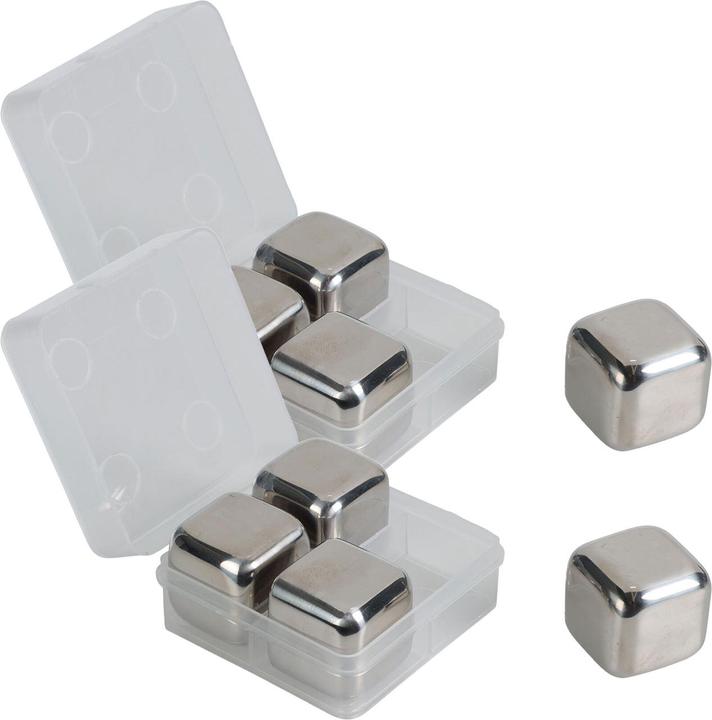 Produktbild Excellent Houseware Eiswürfel Kühlsteine aus Edelstahl, 8er Set (Wiederverwendbare Eiswürfel)
