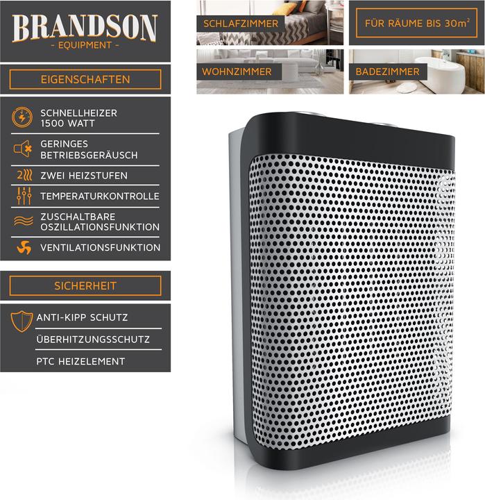 Immagine prodotto Brandson Riscaldatore a ventola (1500 W)