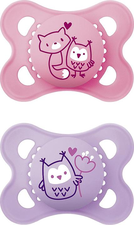 MAM Ori.Pure Silicone 0-6 girl (2 x, from birth)