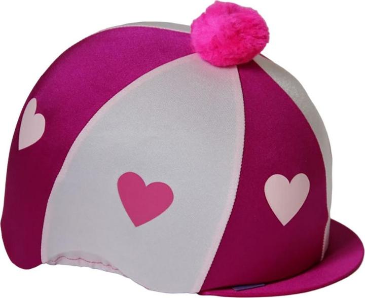 Immagine prodotto Capz - Heartz & Pom Pom - Copertura per casco da equitazione con pompon e cuori (Taglia unica)