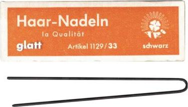 Produktbild Cosmetic Haarnadeln 33 schwarz 72x1,2mm glatt 16Stück (16 Stk.)