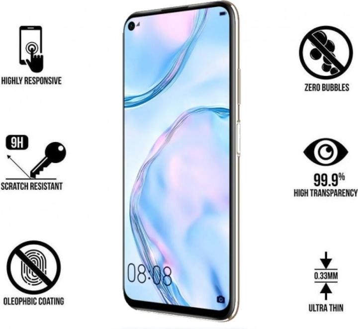 Produktbild Screenguard Huawei P40 Lite Full Screen Panzerglas Schutzfolie 2.5D 9H (1 Stück, Huawei P40 Lite)