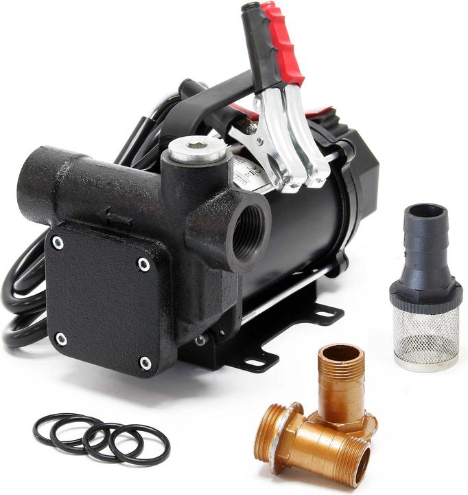 Produktbild Wiltec Bio Dieselpumpe 12V 550W 80l/min Heizölpumpe selbstansaugend Absaugpumpe