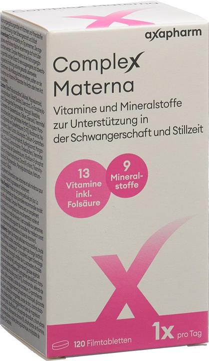 Image du produit Complex Comprimés pelliculés Materna (120 pièce(s), Cachets, 216 g)