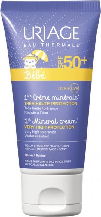 Actual product image Uriage SUN BABY mineral cream SPF50+ 50 ml (Sun cream face, SPF 50, 50 ml)