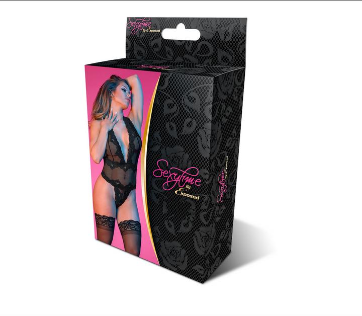 Image du produit Magic Silk Deep Plunge Halter Teddy (L, XL)