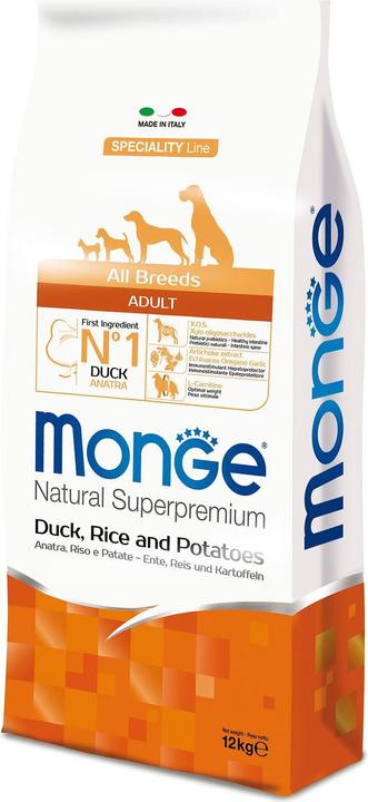 Immagine prodotto Monge Speciality Line All Breeds Adult Duck, Rice & Potatoes (Adulto, 1 pz., 12000 g)