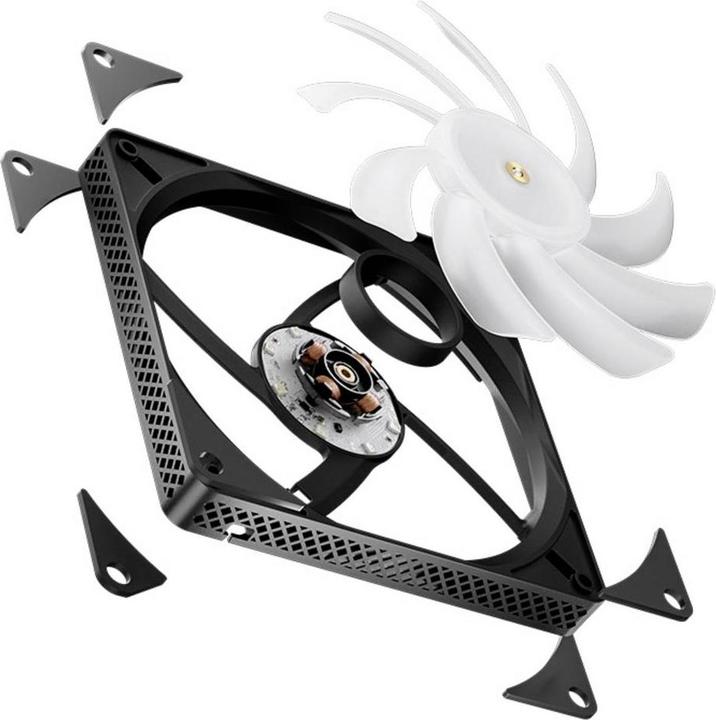 Actual product image Jonsbo HF1415 Slim PWM fan, ARGB, 140mm - black (140 mm)