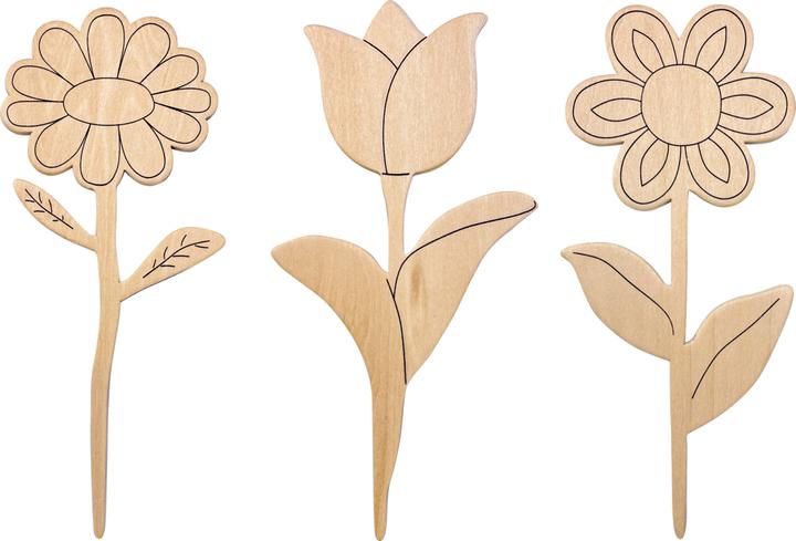 Produktbild Holzblumen zum Bemalen