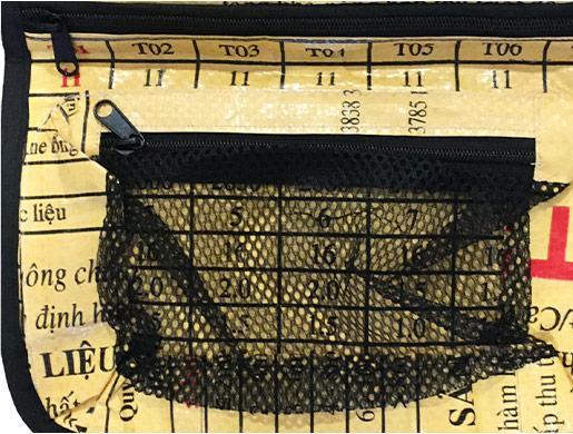 Actual product image Bekos Upcycling - Hanging Wash Bag from Recycled Fish Food Bags White