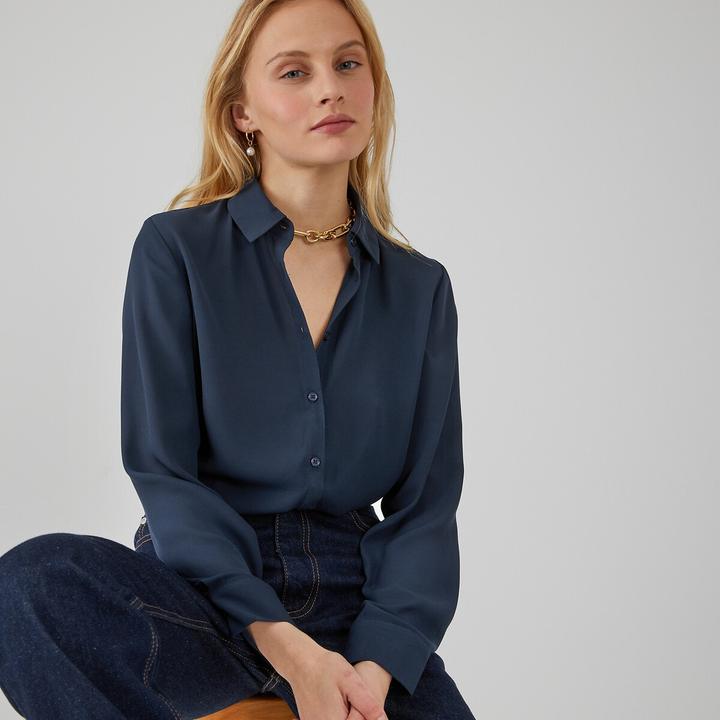 Actual product image La Redoute Collections Blouse with long sleeves (36)