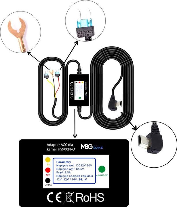 Actual product image MBG Line Video recorder HS900PRO (Built-in microphone, Built-in display, Bluetooth, Wi-Fi, QHD)