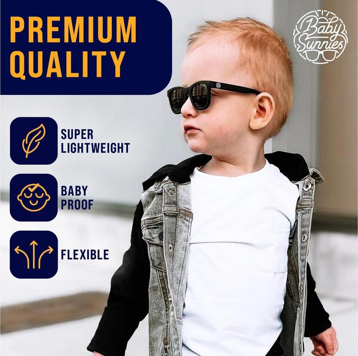 Actual product image Baby Sunnies Baby-Sonnenbrille mit Band Schwarz