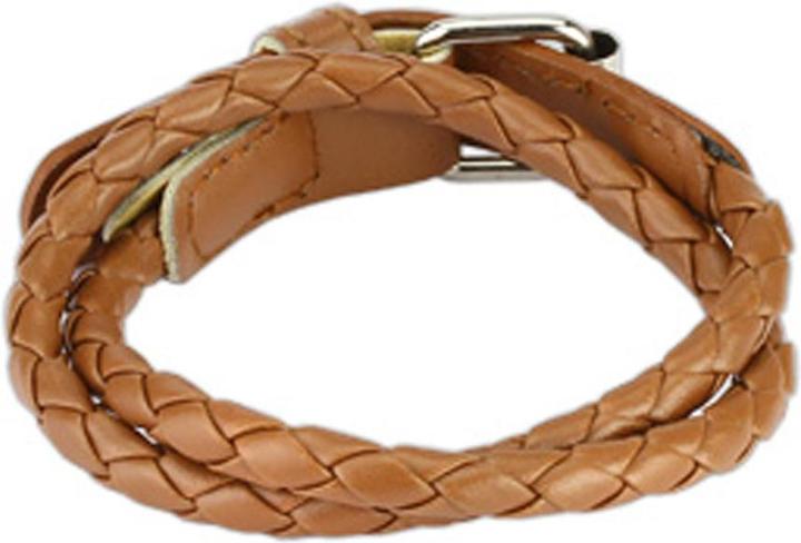 Star Piercing Lederarmband mit verdrehten Band und Schnalle braun (Leder, ohne Messing)
