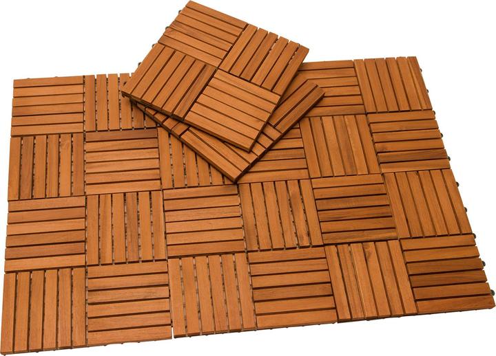 Actual product image Casaria Holzfliese (33 x, 30 x 30 cm)