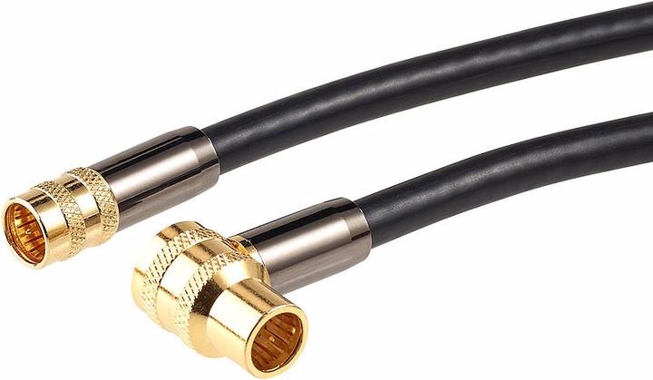 Produktbild Auvisio HDTV-Sat-Antennenkabel mit F-Winkelstecker & 4x-Abschirmung (105 dB, Antennenkabel)