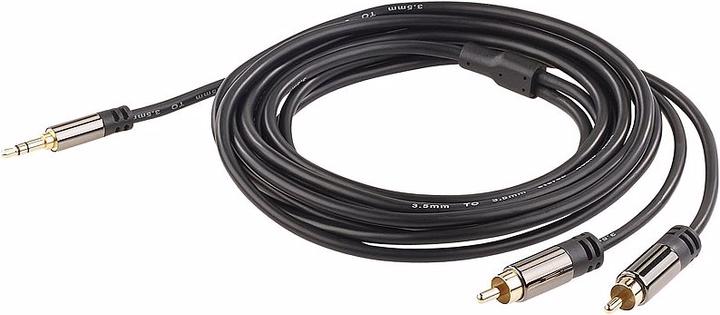 Produktbild Auvisio Premium-Stereo-Kabel 3,5-mm-Klinke auf 2 Cinch-Stecker (3 m, 3.5mm Klinke (AUX), Cinch)