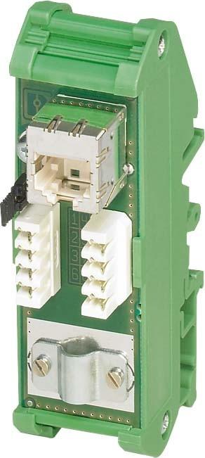 Image du produit Phoenix Contact Patch Panel 2 Sockets CAT5e DIN Rail