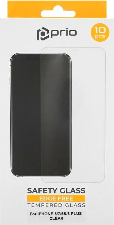 Productafbeelding prio 10x schermbeschermer glas voor iPhone 8/7/6S/6 Plus transparant (10 Stuk, Apple iPhone 6s Plus, Apple iPhone 6 Plus, Apple iPhone 8 Plus, Apple iPhone 7 Plus)