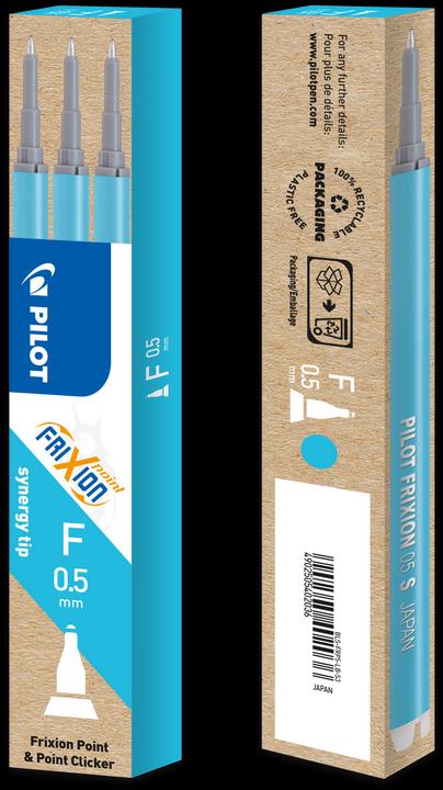 Image du produit Pilot FriXion Refill Point Set à 3 (Recharger, Bleu clair, 0.25 mm)