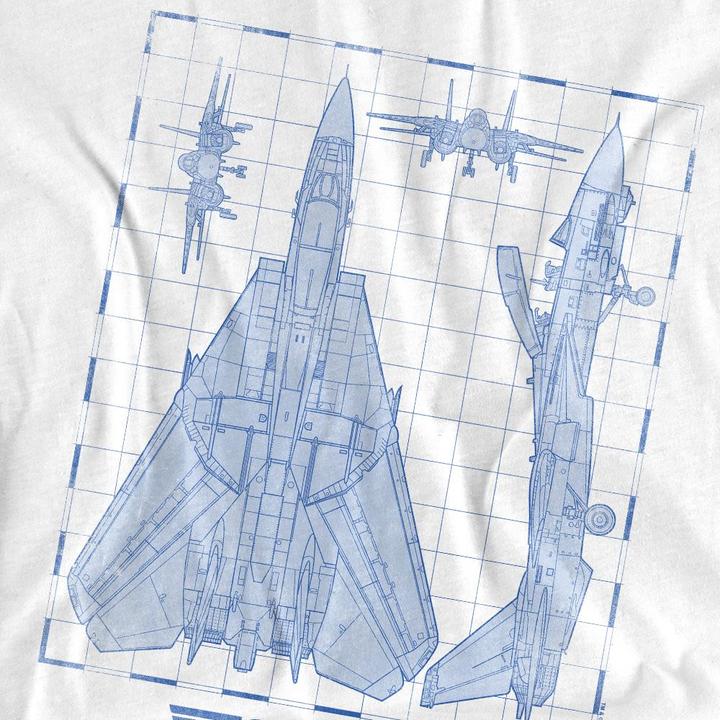 Immagine prodotto Top Gun Maglietta Diagramma del Jet Uomo (4XL)