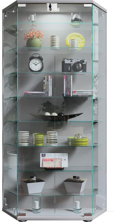 Produktbild VCM Holz Glas Stand Vitrine Regal Cenila XL (83 x 17 x 114 cm)
