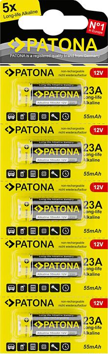 Immagine prodotto Patona Batteria alcalina 23A (5 pz., A23, 55 mAh)