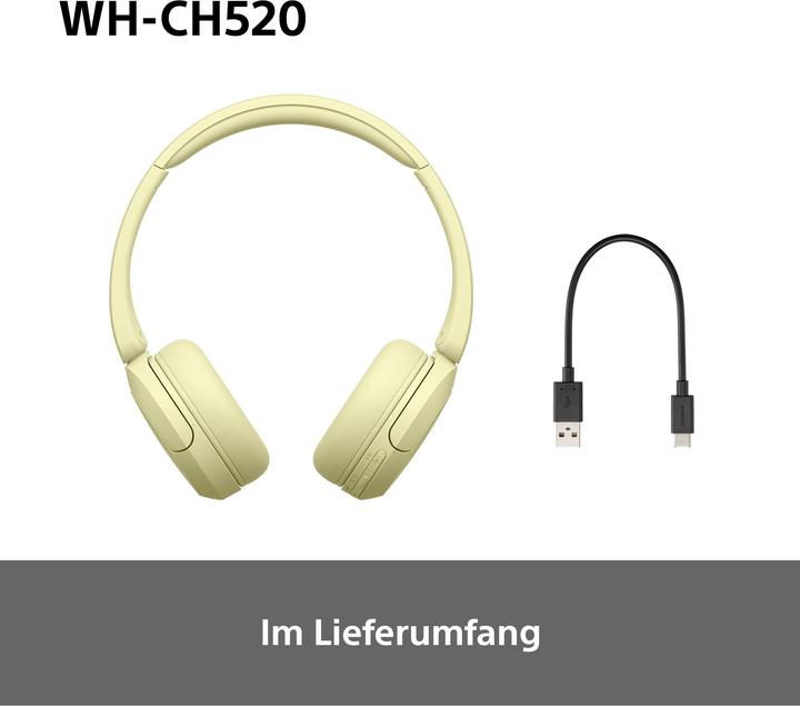 Image du produit Sony WH-CH520 (pas de réduction du bruit, 50 h, Sans fil)