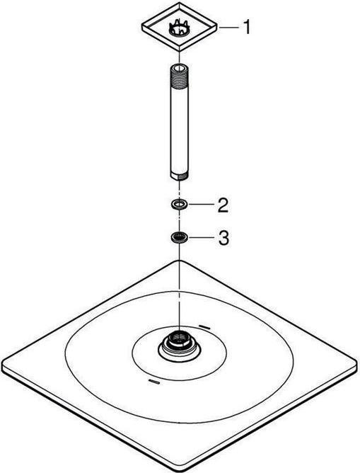 Actual product image Grohe Overhead shower set Rainshower Mono Cube 310 EcoJoy 26566000 31x31 cm incl. ceiling (9 l/min)
