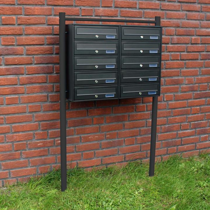Immagine prodotto Wiltec 10 cassette per le lettere sistema nero 2x5 scomparti cassetta per le lettere