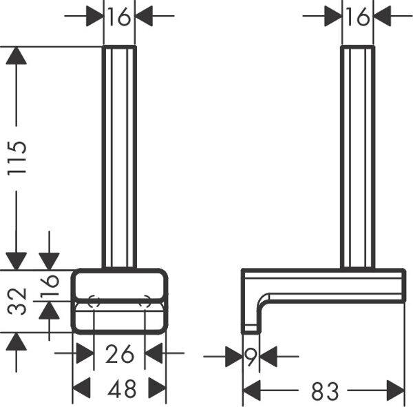 Immagine prodotto hansgrohe Porta rotolo di carta di ricambio AddStoris, bianco opaco