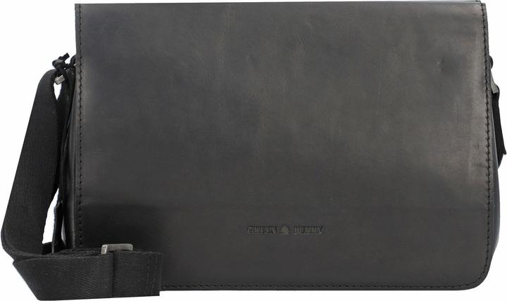 Greenburry Pure Black Umhängetasche Leder 25 cm