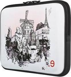 Actual product image Be.ez Sleeve for MacBook Pro 13" LA Edition dress 'I LOV PARIS' with zip (13")
