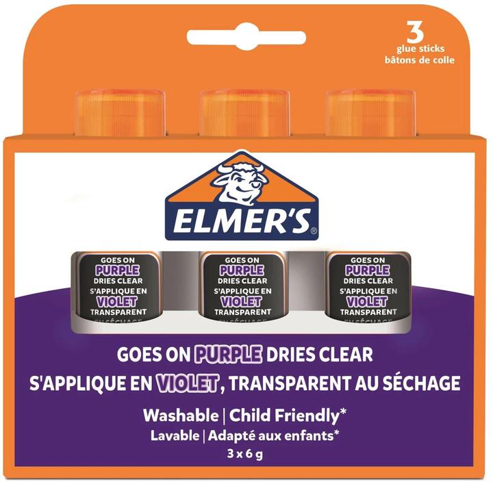 Elmer's Glue stick set Disappearing 6 g à 3 pieces, violet