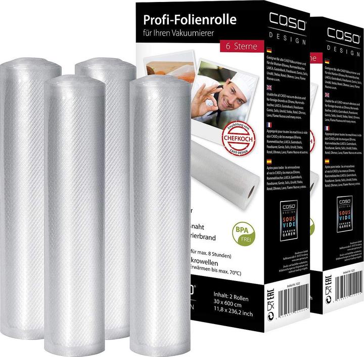 Actual product image Caso 4 professional film rolls for beam vacuumators (4 x)