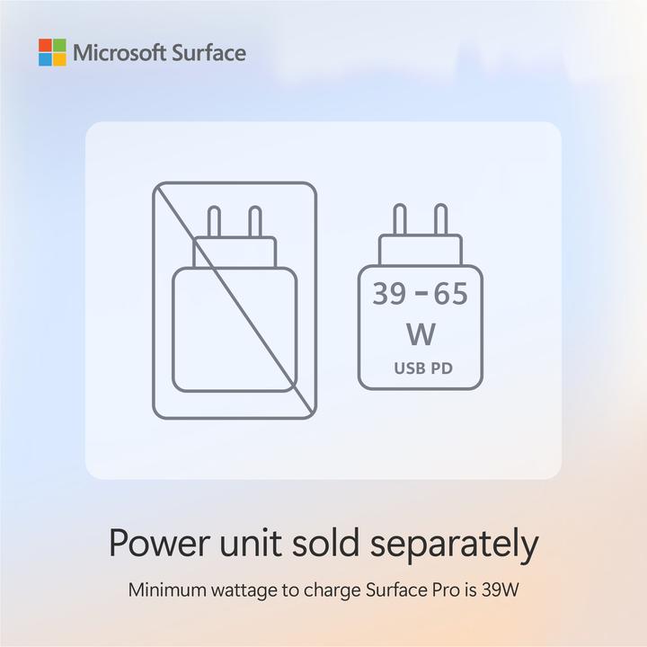 Actual product image Microsoft Surface Pro - Copilot+ PC - 11th Edition - 5G (power supply sold separately) (13", Snapdragon X Plus X1P-64-100, 16 GB, 256 GB, Without keyboard layout)