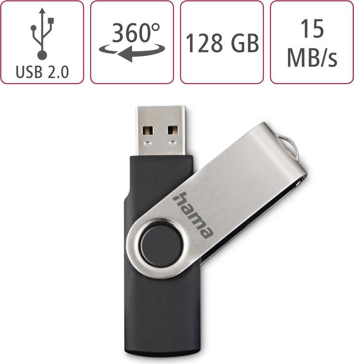 Actual product image Hama Rotate (128 GB, USB-A)