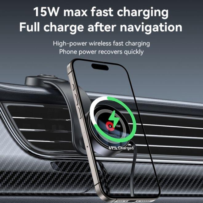 Actual product image Yesido C314 Car mount with wireless charging