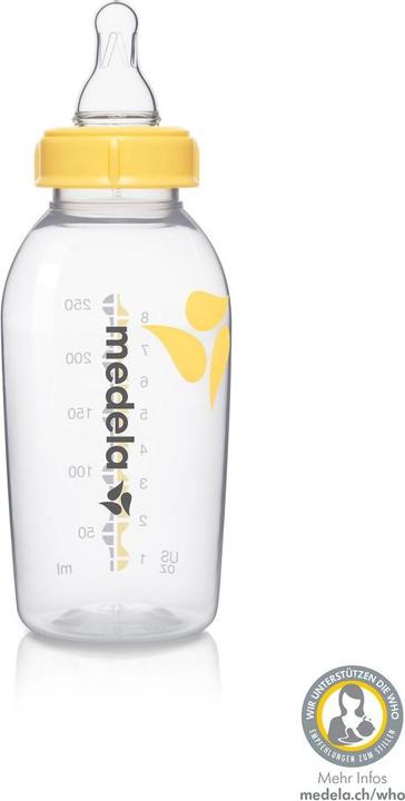 Produktbild Medela Milchflasche 250 ml mit Sauger M (Mittlerer Fluss / 4 bis 6 Monate) (250 ml)