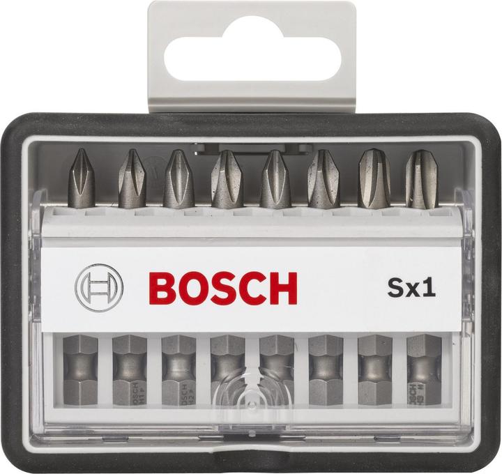 Produktbild Bosch Professional Zubehör 8-tlg. Schrauberbit-Set, Robust Line, Sx PH, Extra Hard-Ausführung (Kreuz Phillips PH M1, Kreuz Phillips PH M2, Kreuz Phillips PH M3)
