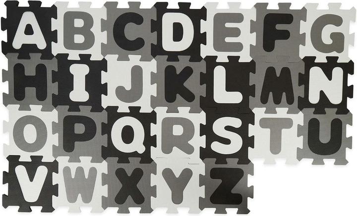 Produktbild Bieco Puzzlematte Buchstaben Schwarz-Weiss, 26-teilig (32 x 32 x 9 cm)