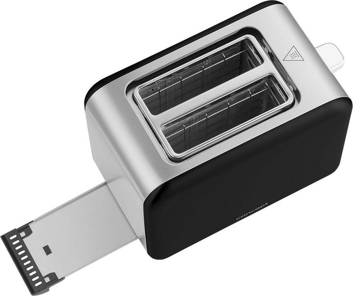 Produktbild Concept TE2050 2 slice(s) Black, Stainless steel