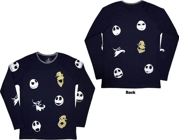 Produktbild The Nightmare Before Christmas Character Heads Back Print (Longsleeve) (L)