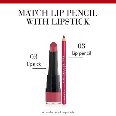Actual product image Bourjois Rouge Velvet The Lipstick (03 Hyppink Chic)