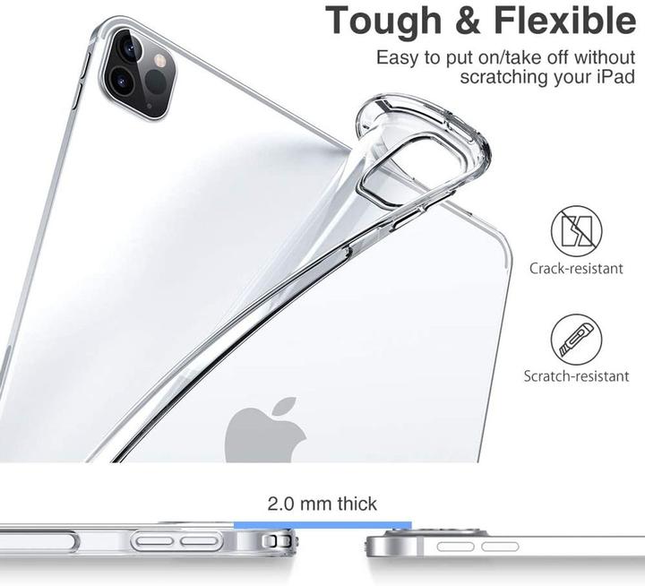 Produktbild König Design Apple iPad Pro 12.9 2020 durchsichtige Tablethülle Schutzcase Cover Transparent (iPad Pro 12.9 2020 (4. Gen))