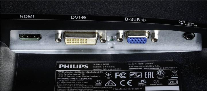Actual product image Philips 243v7qdsb/00 (1920 x 1080 pixels, 24")