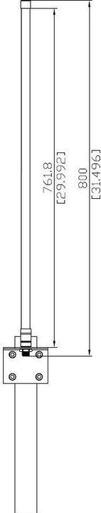 Produktbild Allnet Antenne 868MHz 6dbi Antenne (N-Female) Omnidirectional/Rundstrahl ANT-868-6dbi-OMNI LORA HEL