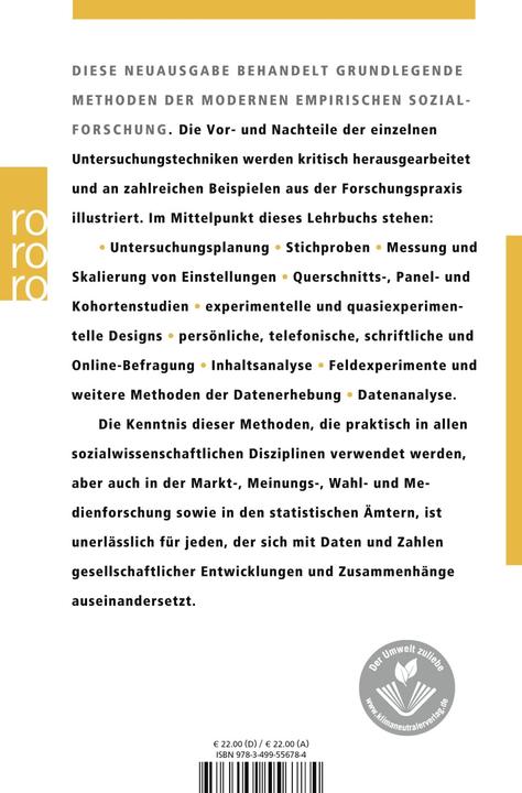 Actual product image Empirische Sozialforschung (German, Andreas Diekmann, 2007)