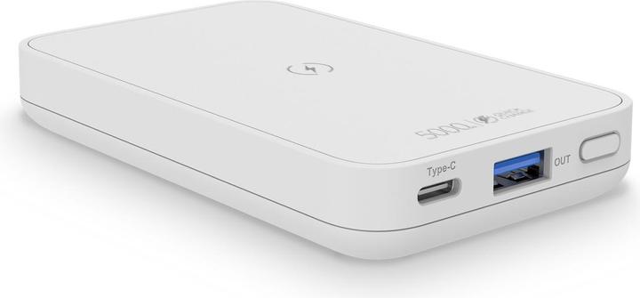 Image du produit KSIX Power Bank 5.000 Mah USB Pd Et Qc + Câble Micro USB Blanc (5000 mAh, 20 W)